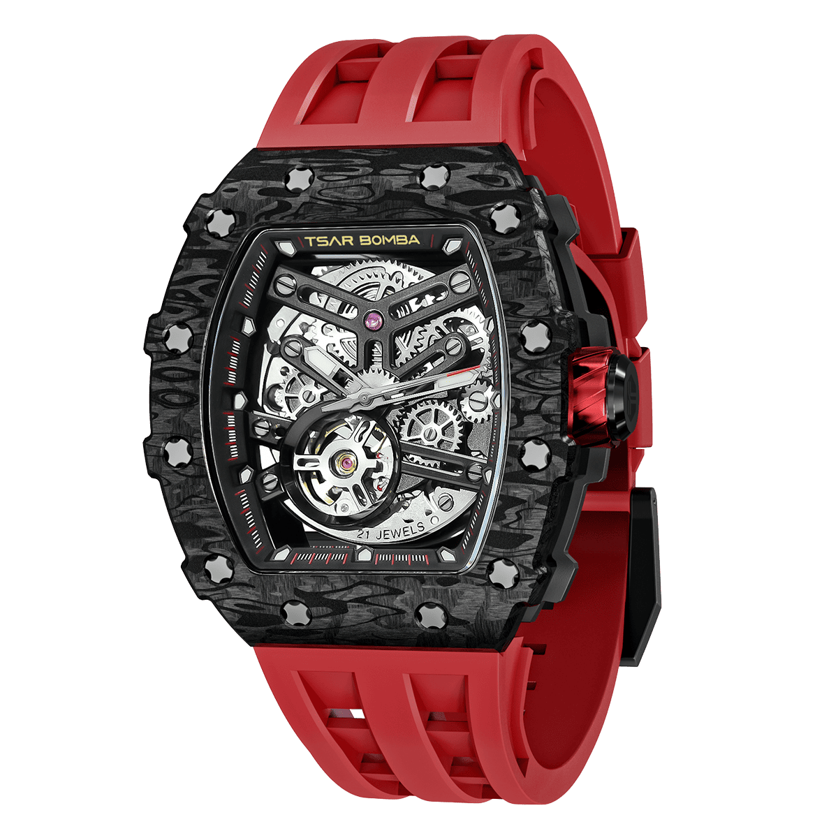 TSAR BOMBA Elemental-Carbon Fiber Automatic Watch TB8208CF
