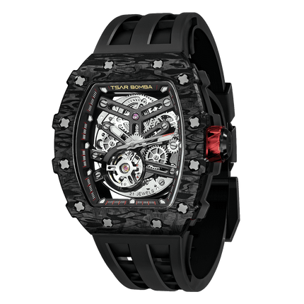 TSAR BOMBA Elemental-Carbon Fiber Automatic Watch TB8208CF