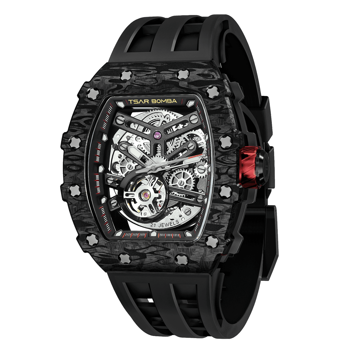 TSAR BOMBA Elemental-Carbon Fiber Automatic Watch TB8208CF