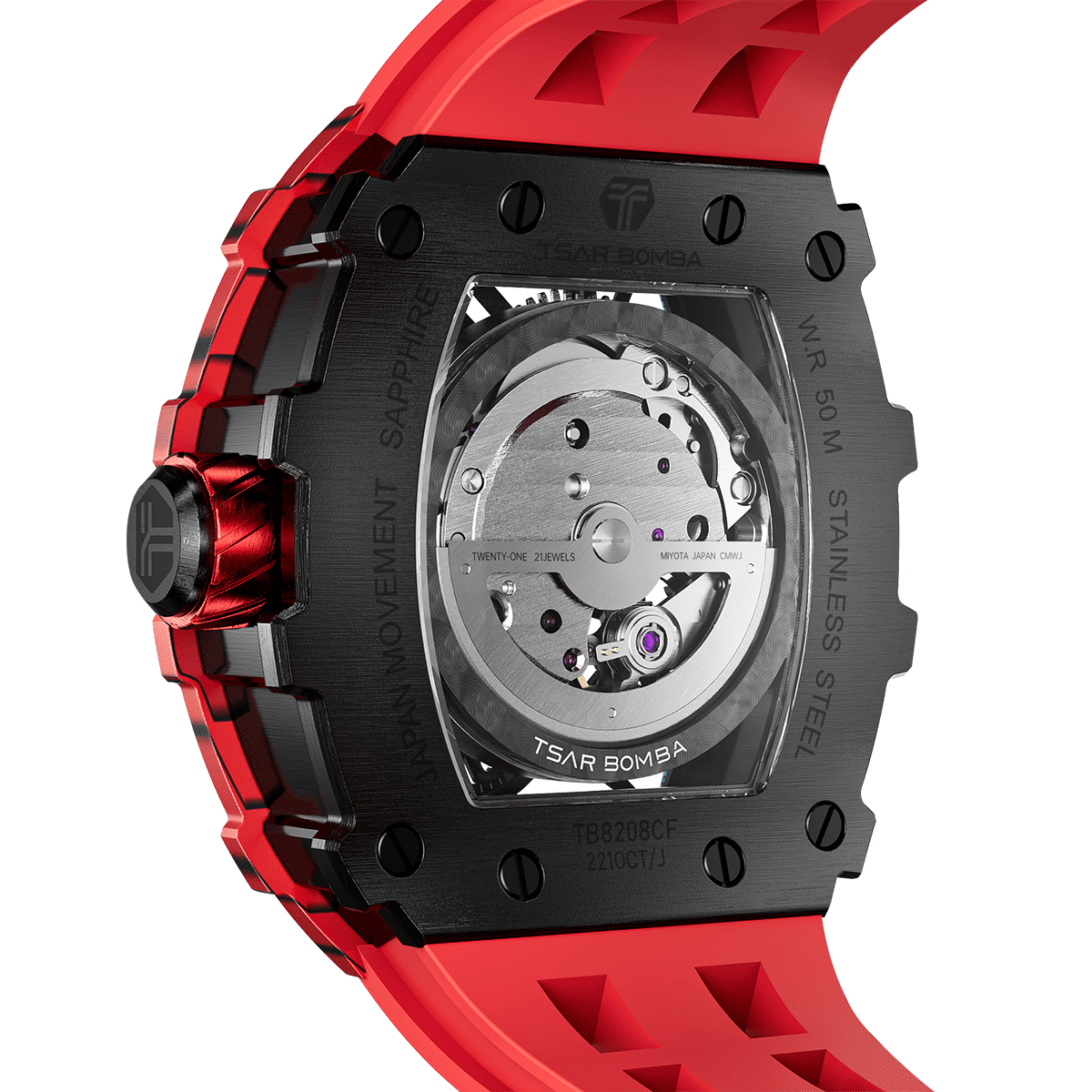 TSAR BOMBA Elemental-Carbon Fiber Automatic Watch TB8208CF