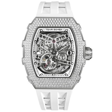 TSAR BOMBA Elemental-Cubic Zirconia Automatic Watch TB8208D