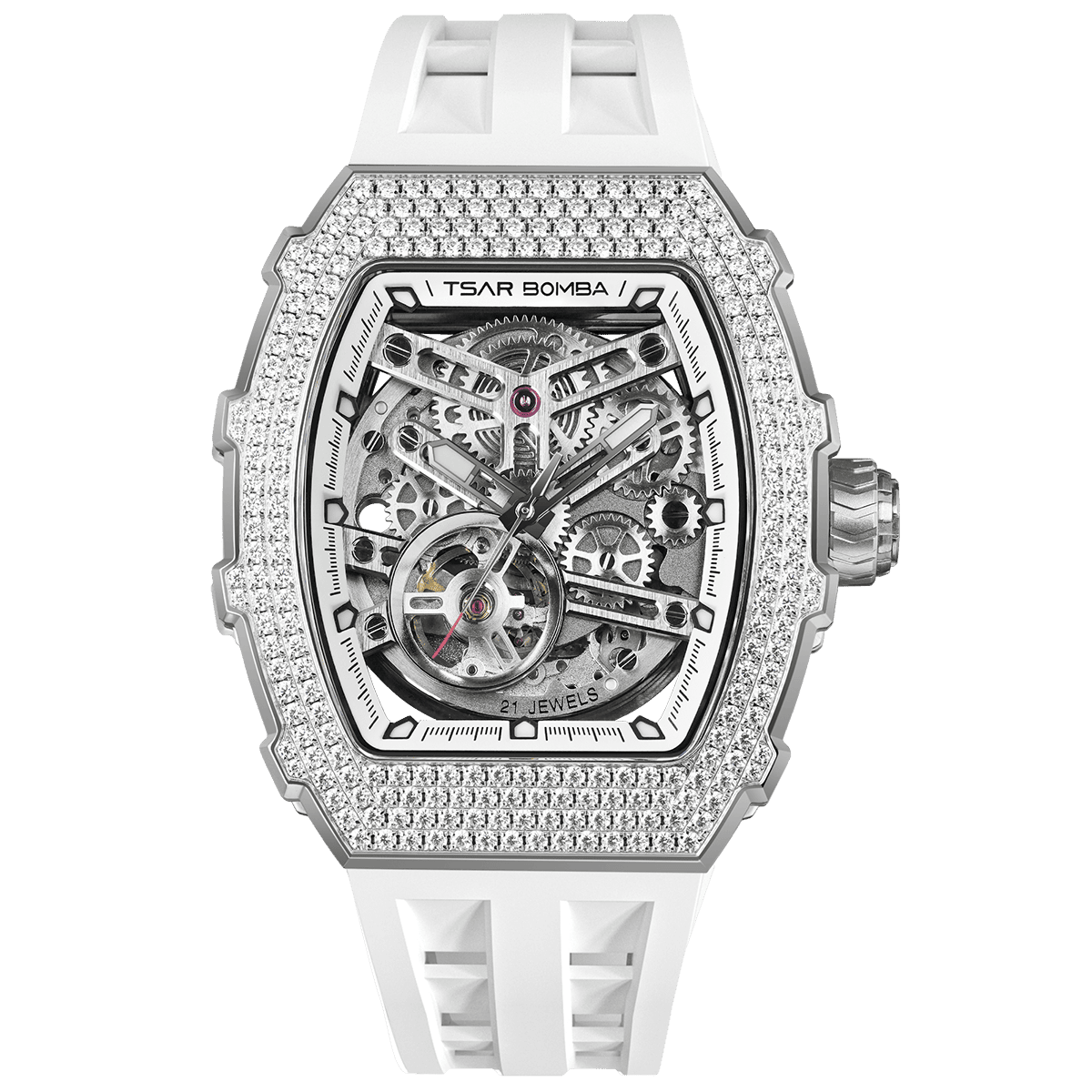 TSAR BOMBA Elemental-Cubic Zirconia Automatic Watch TB8208D