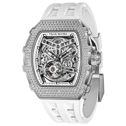 TSAR BOMBA Elemental-Cubic Zirconia Automatic Watch TB8208D