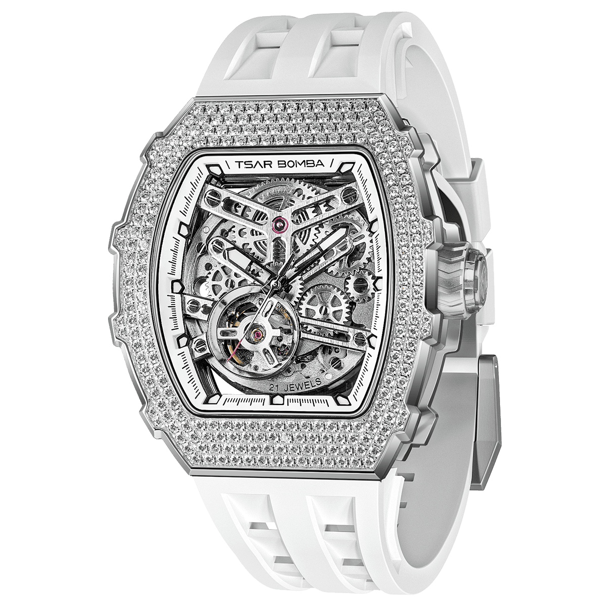 TSAR BOMBA Elemental-Cubic Zirconia Automatic Watch TB8208D