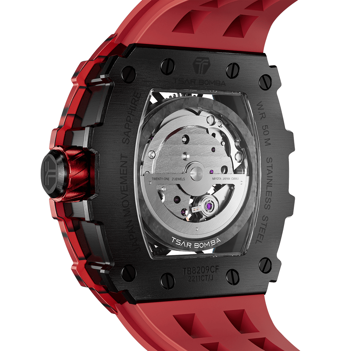 TSAR BOMBA Elemental-Carbon Fiber Automatic Watch TB8209CF