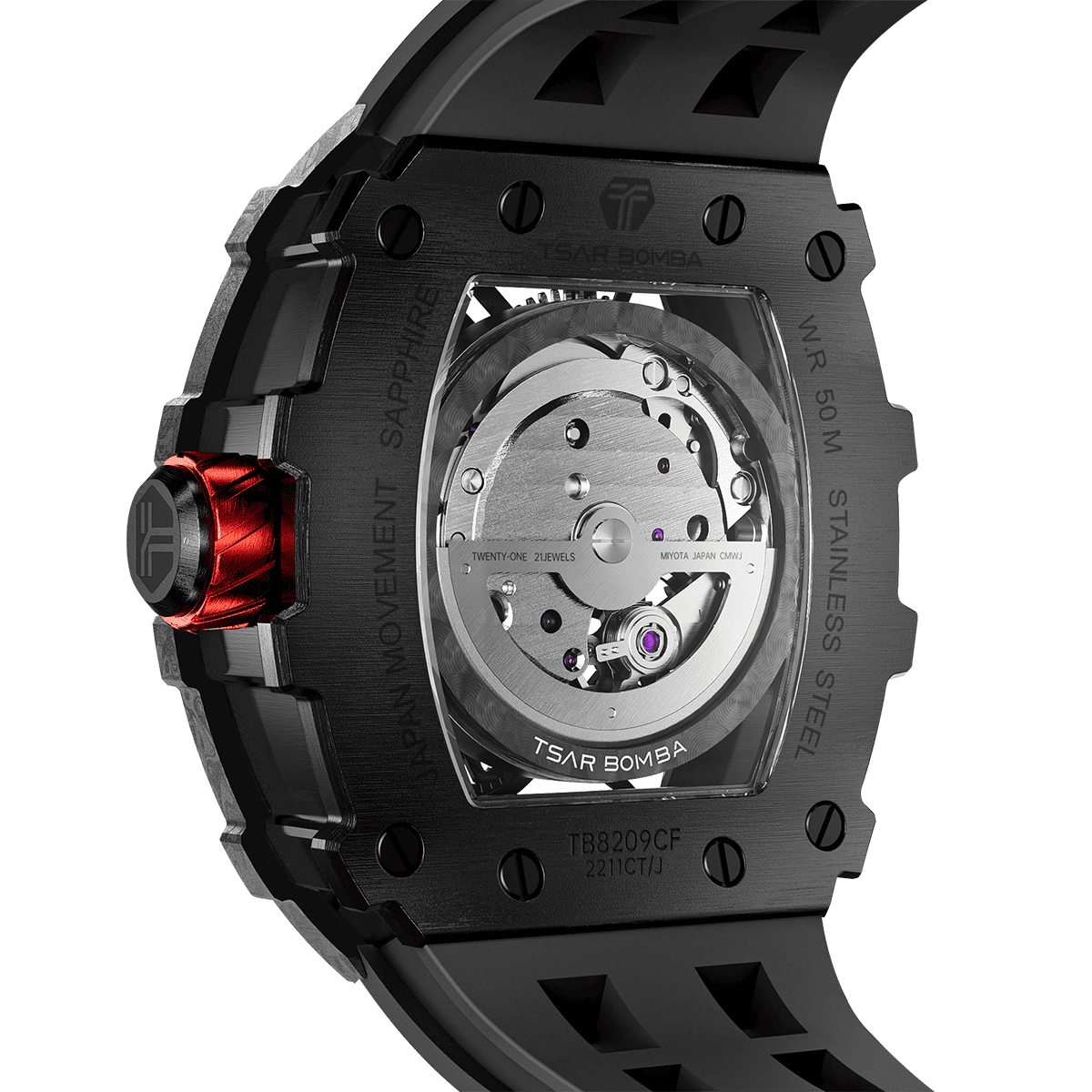 TSAR BOMBA Elemental-Carbon Fiber Automatic Watch TB8209CF