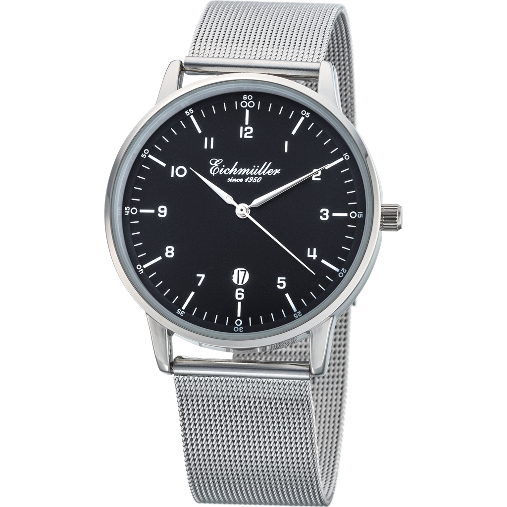 EICHMULLER since 1950 Classic Date Milanese Silver/Black Watch image 0