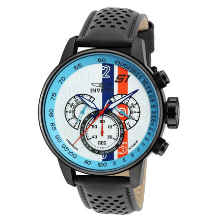 INVICTA Men's Rally S1 48mm Chronograph Leather Racing Stripes Watch