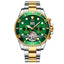 TEVISE Perpetual Flywheel Date Automatic Two Tone Green Watch image 0