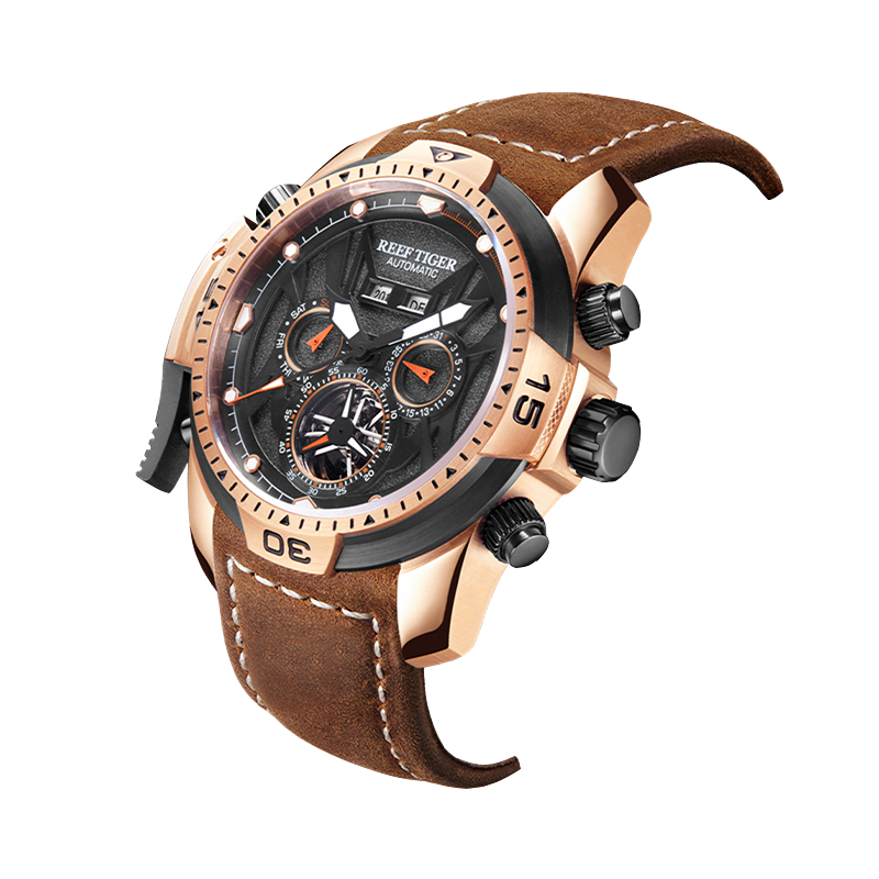 Reef Tiger Men's Aurora Transformers Skeleton Automatic Mechanical Watch image 1