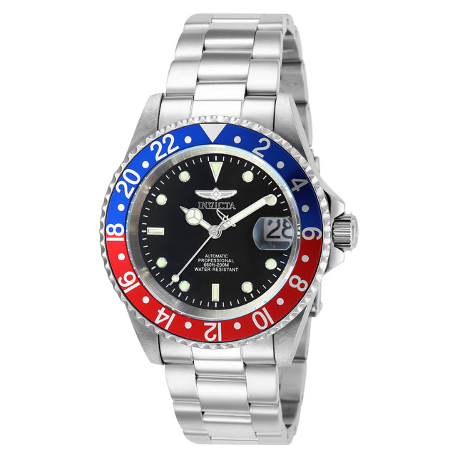 INVICTA Men's 40mm Pro Diver Automatic Silver / Pepsi 200m Watch