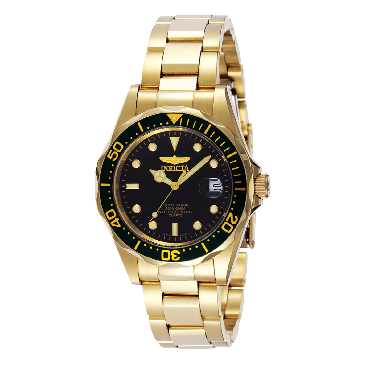 INVICTA Men's Pro Diver 38mm Watch Gold/Black