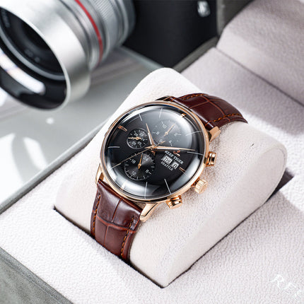Reef Tiger Men's Seattle Chiefs Automatic Luxury Vintage Dress Chronograph Watch image 3