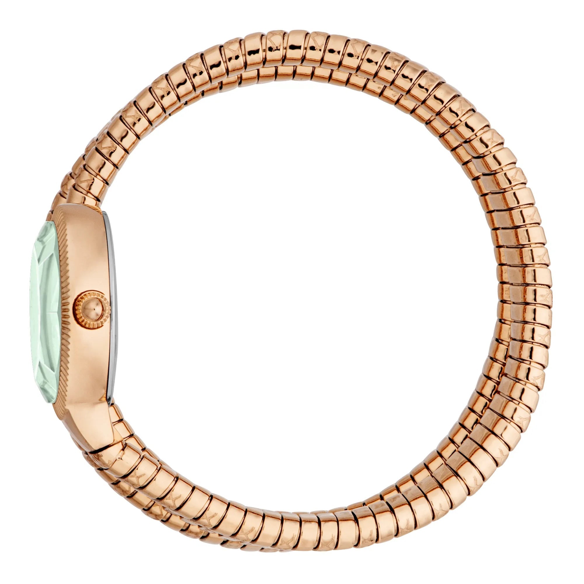 Just Cavalli Signature Snake After Party Rose Gold Green image 2