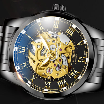 TEVISE Skeleton Classic Steel Silver/Blue Watch image 1