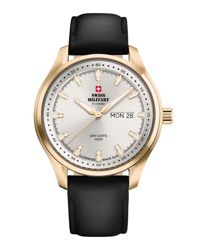 Swiss Military Classic Men’s Watch – Silver, Gold Steel | SM34116.06 image 0
