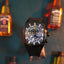 Reef Tiger Aurora Tank VK Men's Black PVD Unique Chronograph Sport Watch image 1