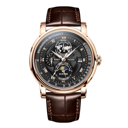 Reef Tiger Men's Artist Master II Mechanical Calendar Moon Phase Watch RGA1963 image 0