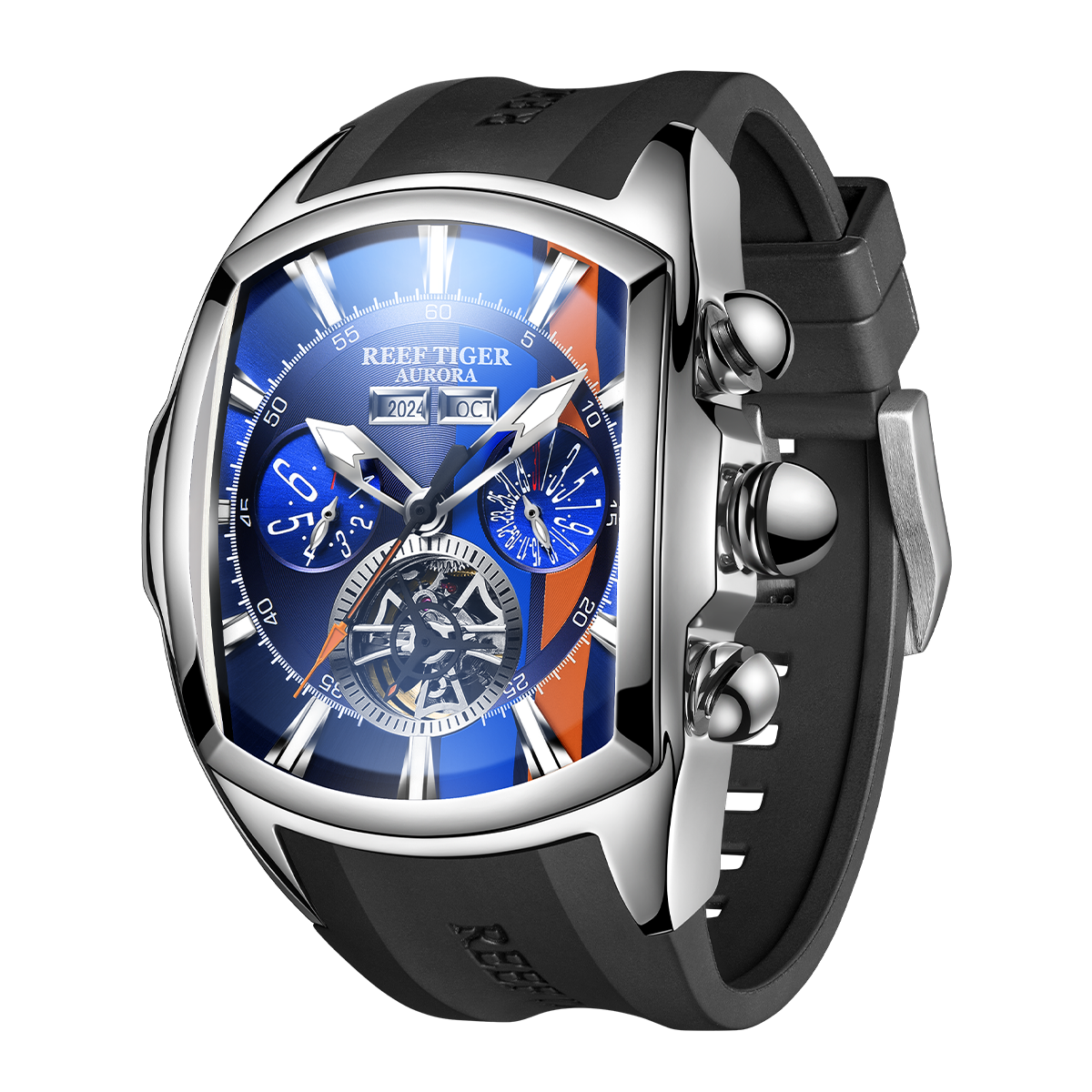 Reef Tiger Men's Aurora Tank Racing Sport Automatic Watch image 1