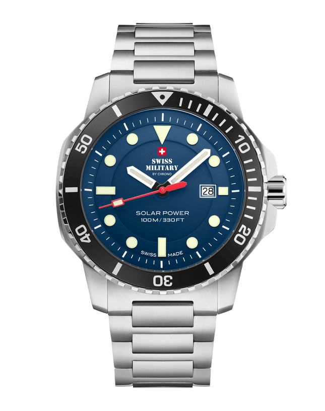 Swiss Military SMS34102.02-Swiss Solar Sports Watch Blue Steel image 0