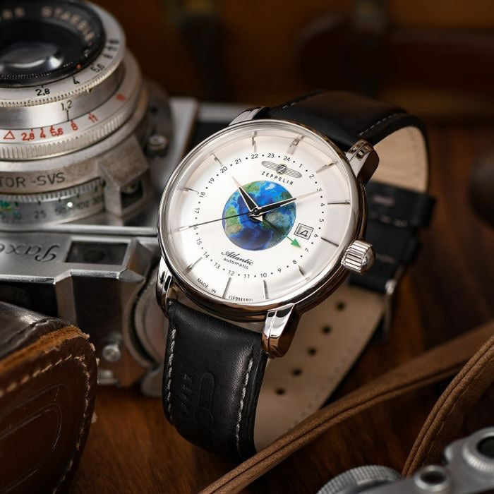 ZEPPELIN Atlantic Automatic GMT Date Watch Navy Blue 84681 image 6