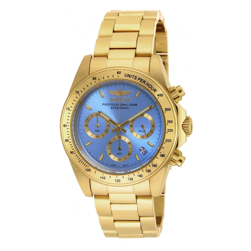 INVICTA Women's Speedway 39mm Gold/Baby Blue Watch