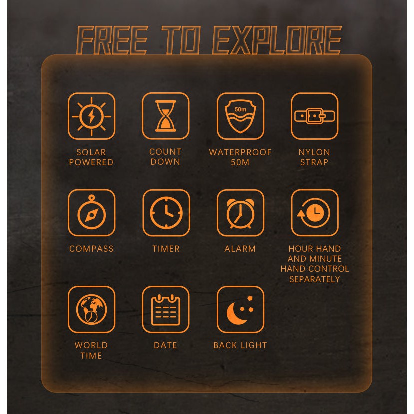 NORTH EDGE Tactical Evoque Solar Powered Watch image 5