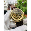 TEVISE Namura Skeleton Automatic Gold/Brown Watch