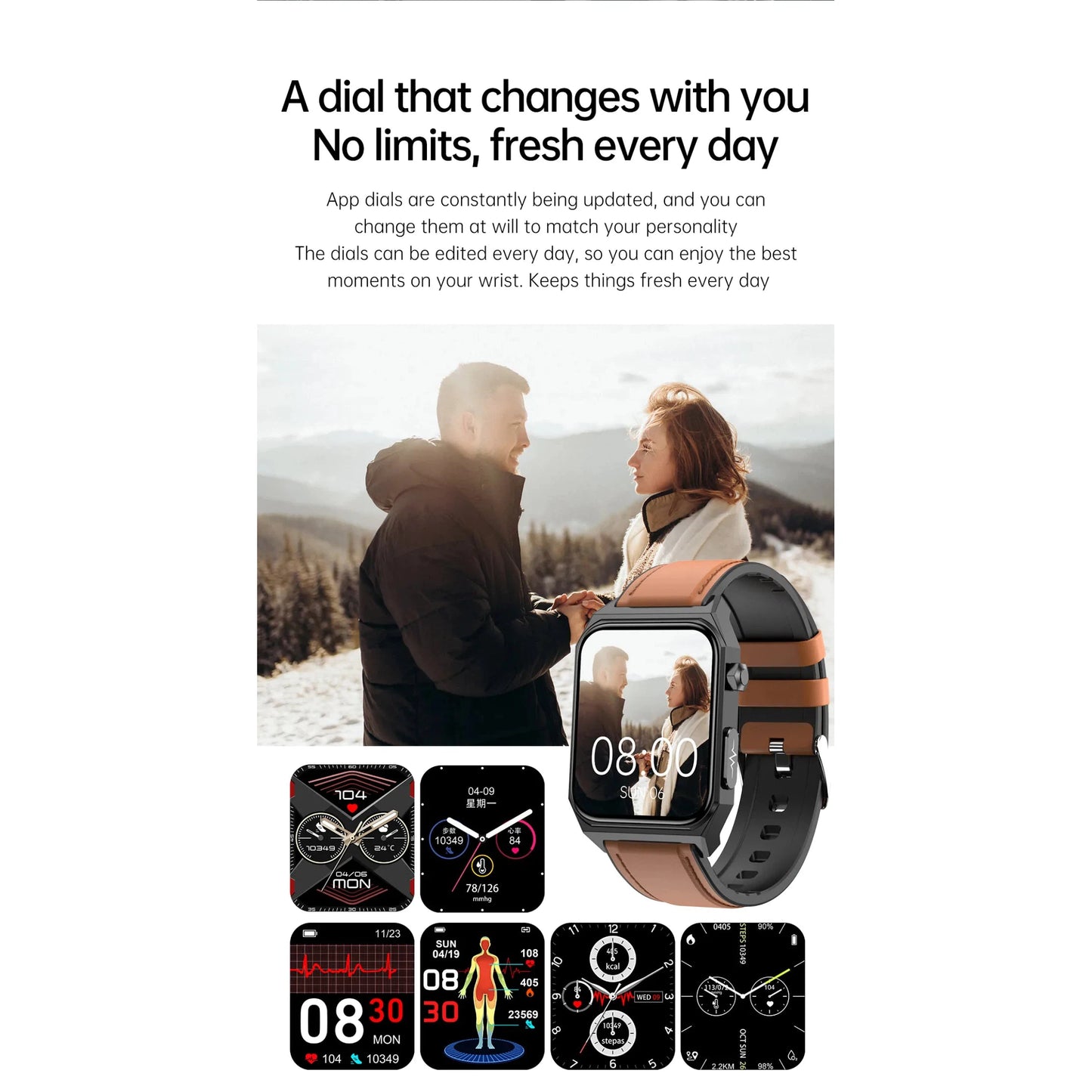 NORTH EDGE Health Plus Glucose Heart Smart Watch