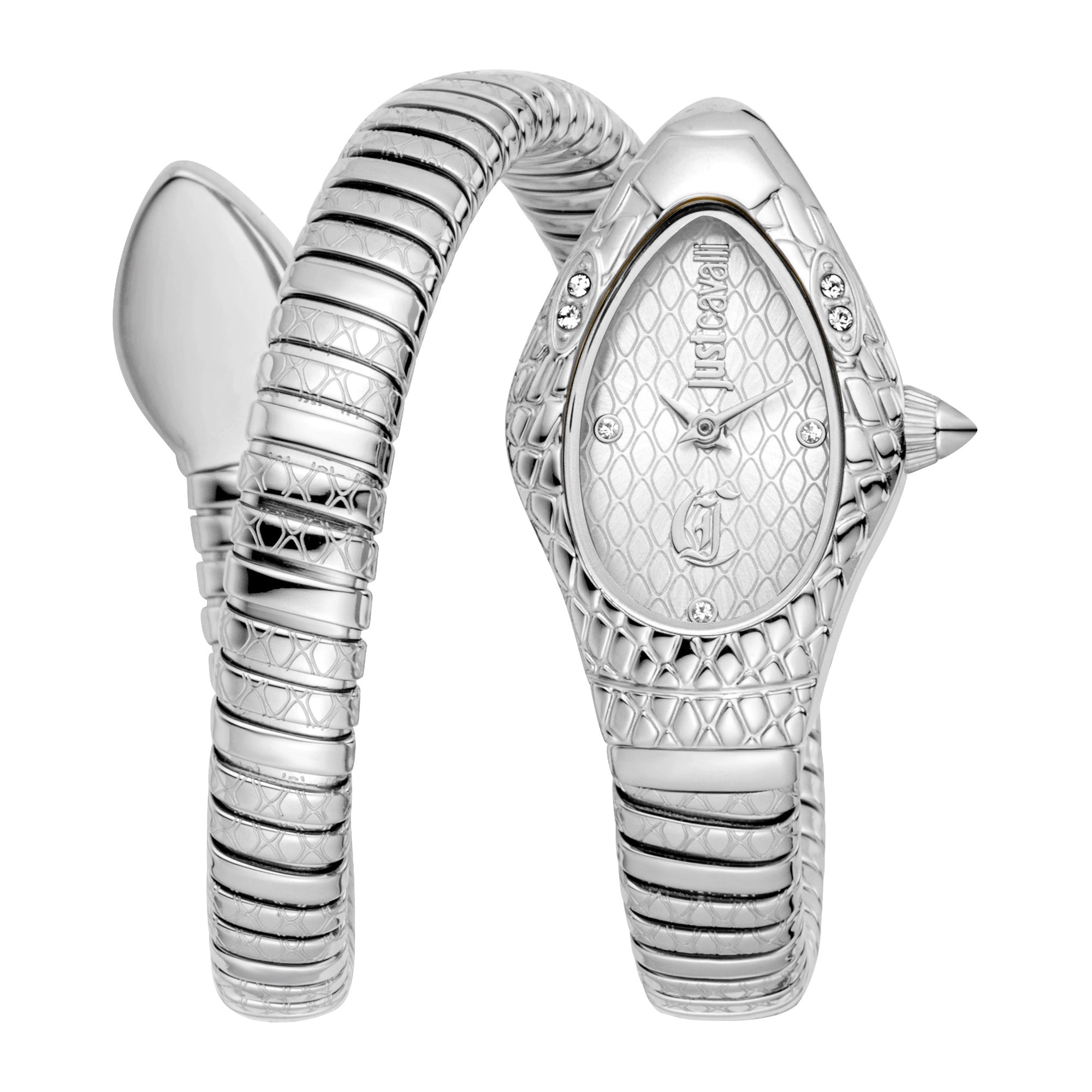 Just Cavalli Signature Snake Vetra Silver Grey image 0
