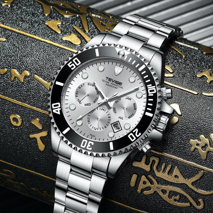 TEVISE Perpetual Automatic Silver Watch image 1