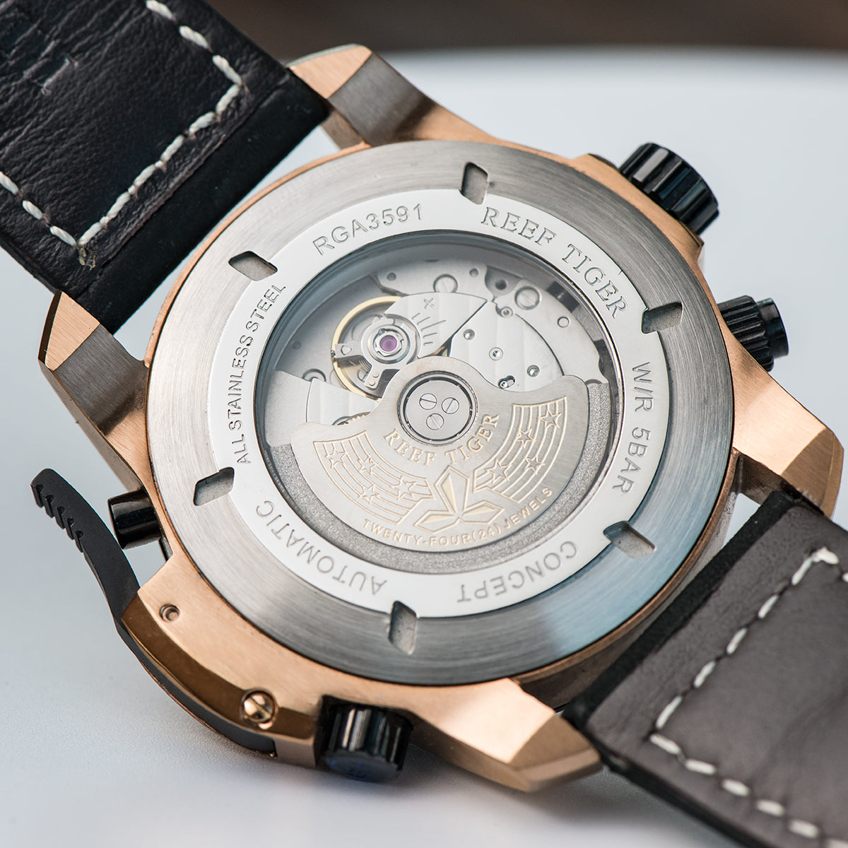 Reef Tiger Men's Aurora Concept II Skeleton Automatic Mechanical Watch image 5