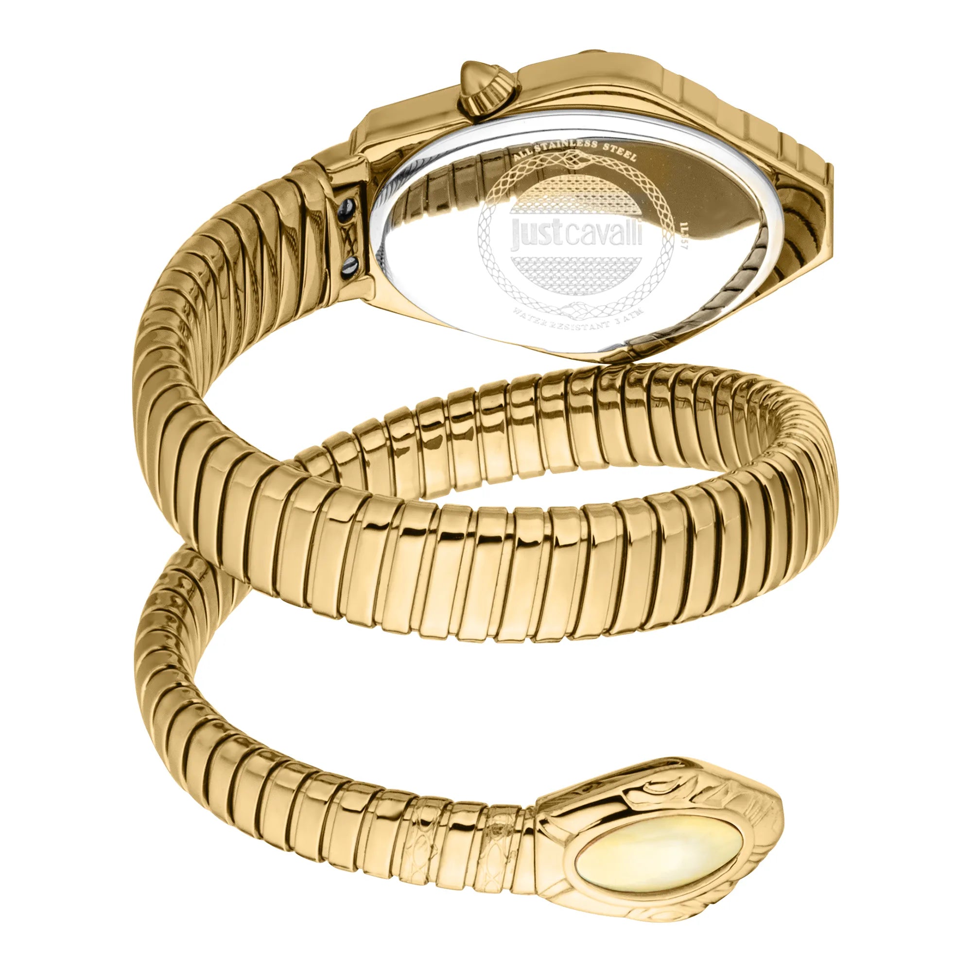 Just Cavalli Signature Snake Lirica Yellow Gold Champagne image 1