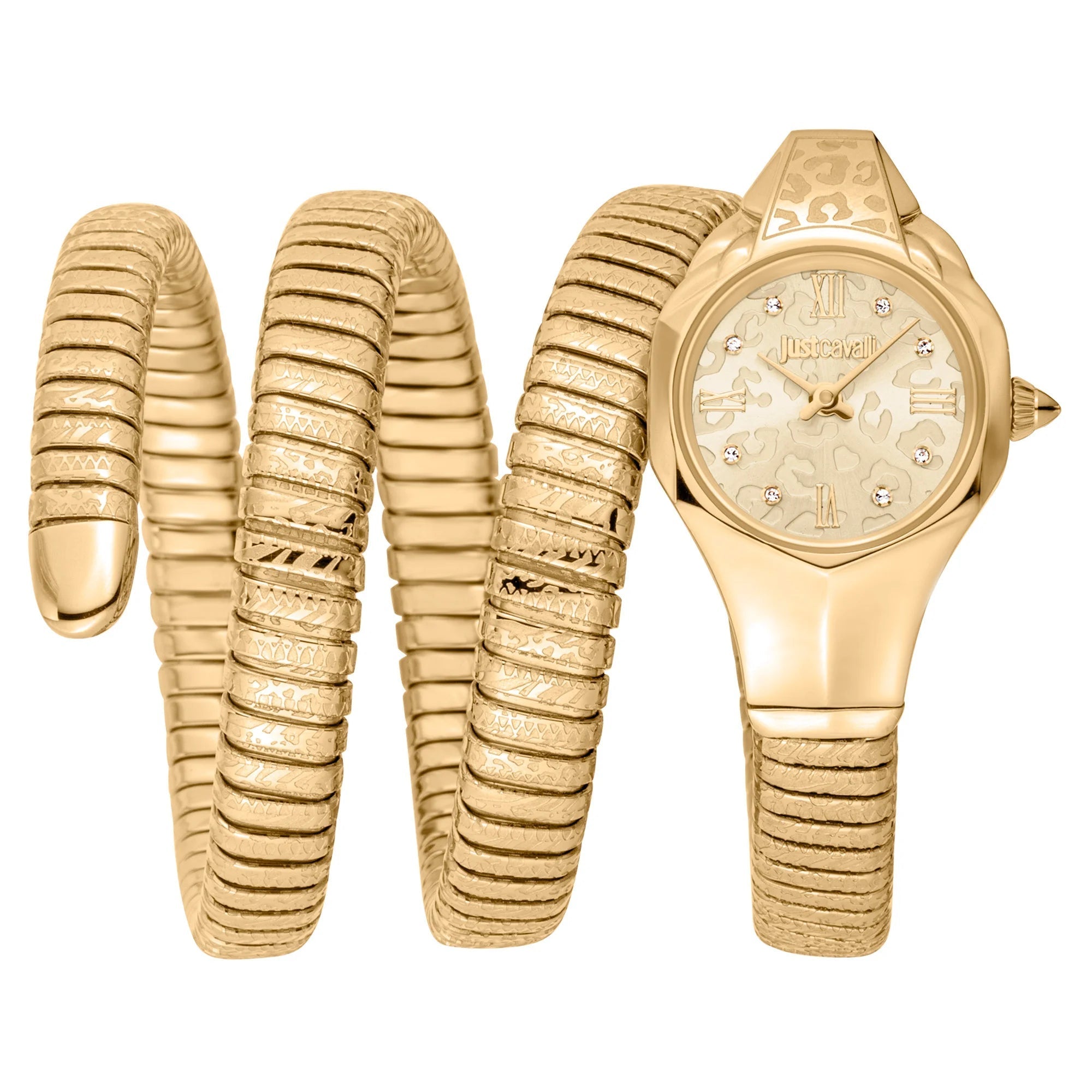 Just Cavalli Signature Snake Ravenna Yellow Gold Champagne image 0