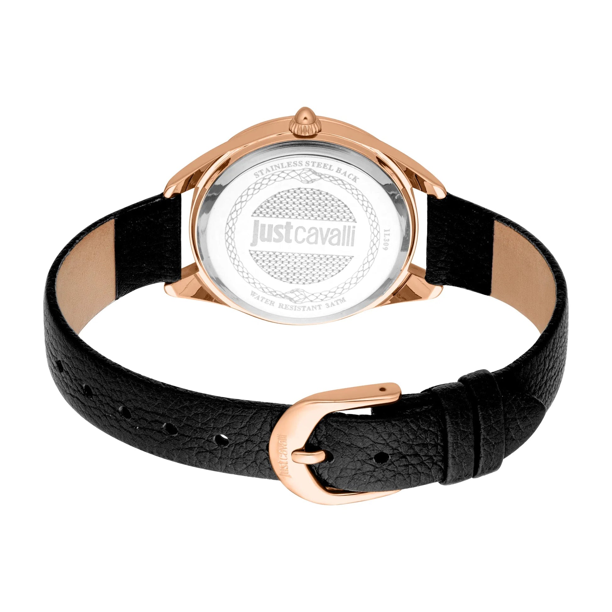 Just Cavalli Glam Chic Luna Leather Black RG Silver image 1