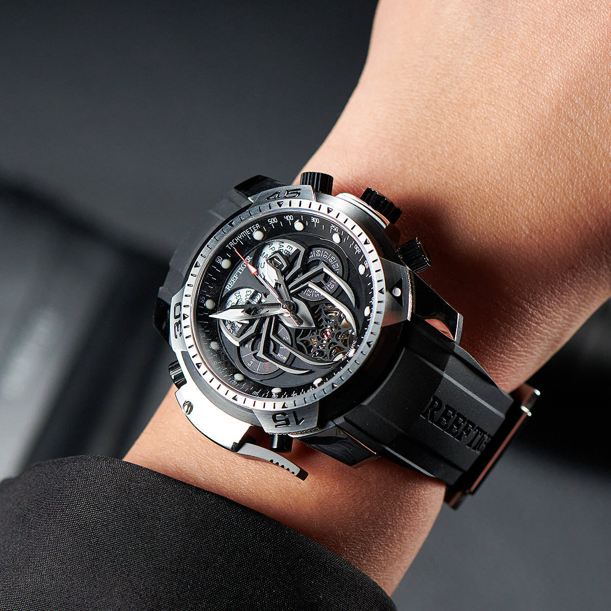 Reef Tiger Men's Aurora Spider Automatic Chronograph Watch image 6