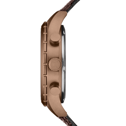 Swiss Military Field Chronograph Watch – Gold, Brown Canvas | SM34117.09 image 1