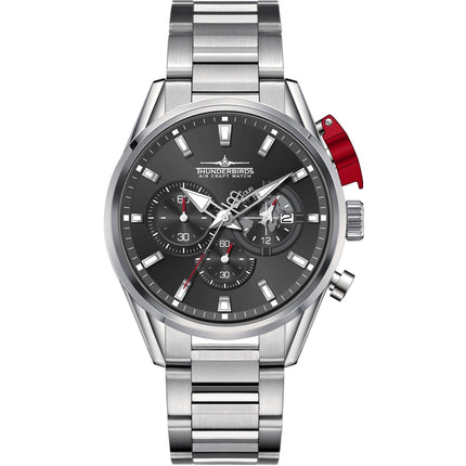 THUNDERBIRDS Aircraft F-16 Chronograph Watch Silver/Gray image 1