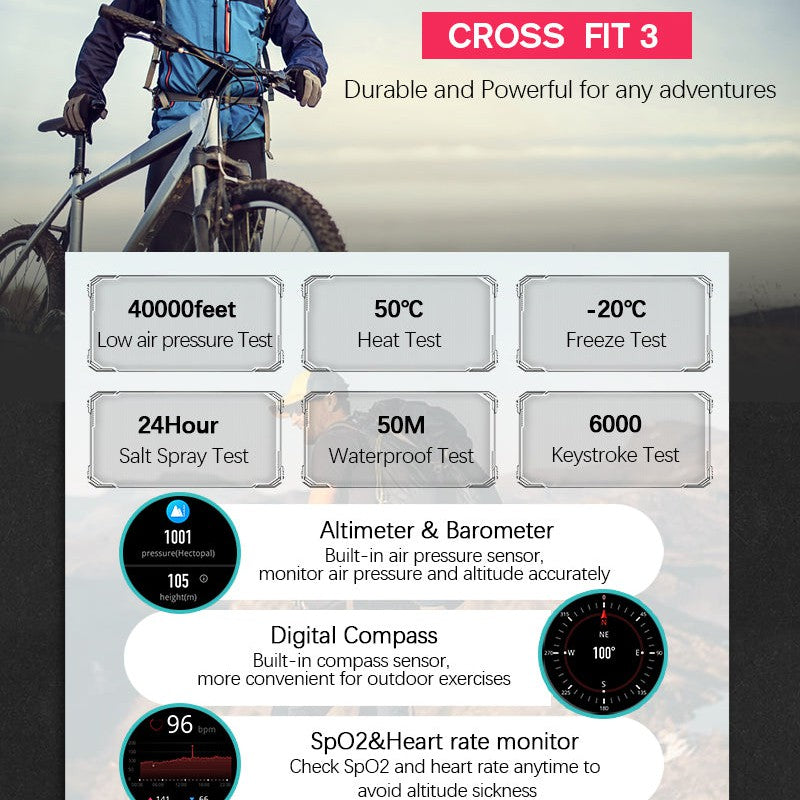NORTH EDGE Tactical Cross Fit 3 GPS Smart Watch image 8