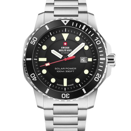 Swiss Military SMS34102.01-Swiss Solar Sports Watch Black Steel image 0