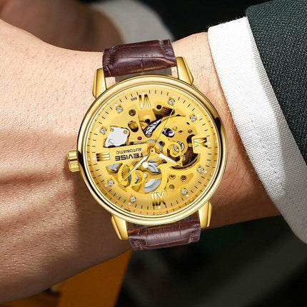 TEVISE Metropolis Leather Gold/White Watch image 6