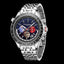 World Timer Mechanical Quartz Hybrid- Steel Matt Blue image 1