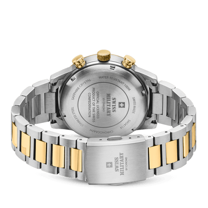 Swiss Military Minimalist Chronograph Watch -White, Bicolor | SM34114.04 image 2