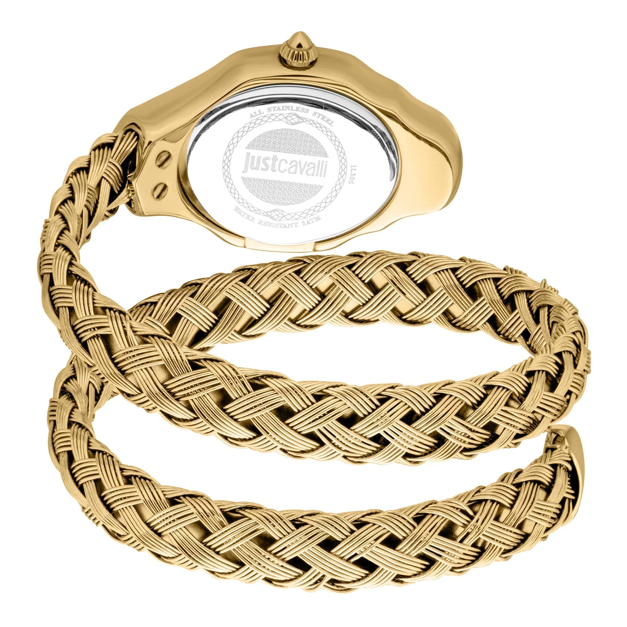 Just Cavalli Signature Snake Twined Yellow Gold Green image 1