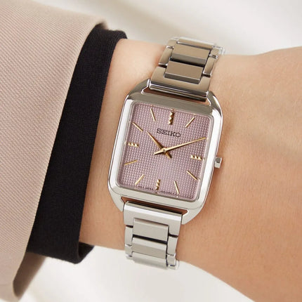 Seiko Essentials SWR077P1 Square Case Women's Watch