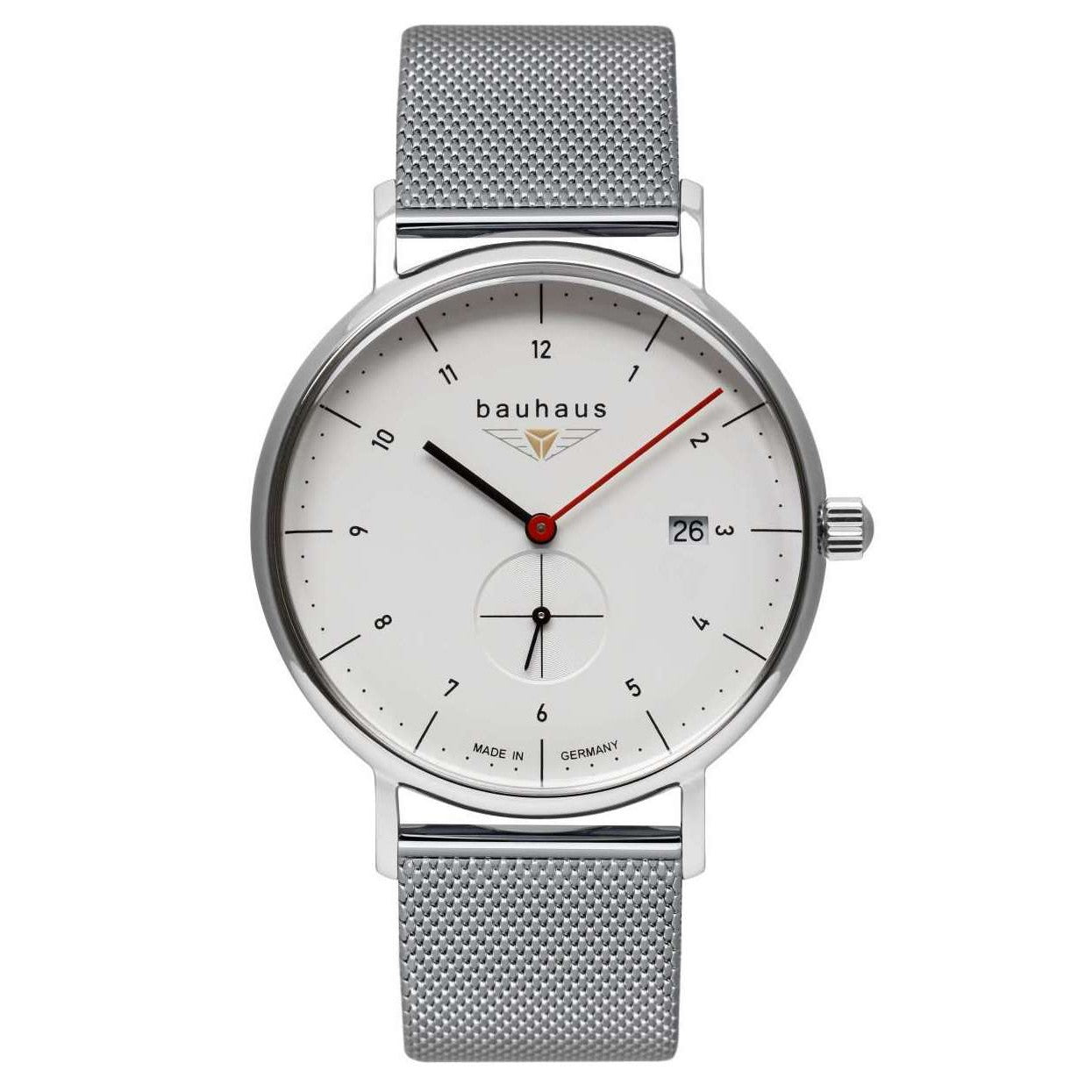 BAUHAUS Men's Quartz Date Series Milanese Strap Watch 2130M1