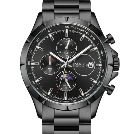Mark Fairwhale FW-5065 OBSIDRON - Men’s Quartz Chronograph Moon Phase Watch