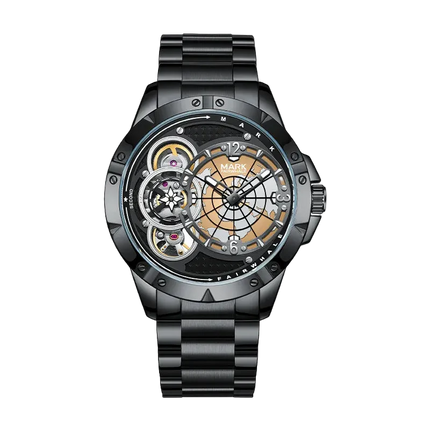 Mark Fairwhale FW-6005 ORBIMAR - Men’s Skeleton Automatic World Map Watch