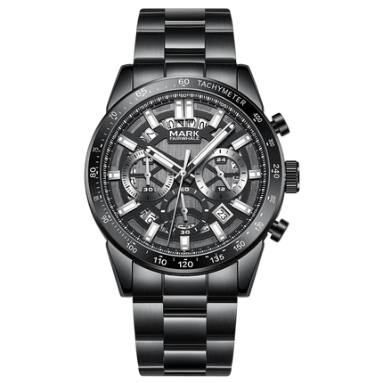 Mark Fairwhale FW-5880 ONYXARON - Men’s Black Chronograph Sapphire Crystal Watch