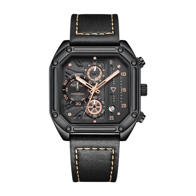 Mark Fairwhale FW-5570 QUADRAVEX - Men’s Square Chronograph Watch